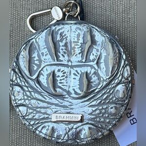 NWT Brahmin CHROME Circle Coin Melbourne Wallet